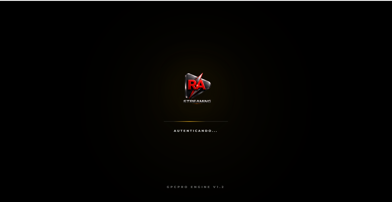 Tela de autenticação da RΛ Streaming